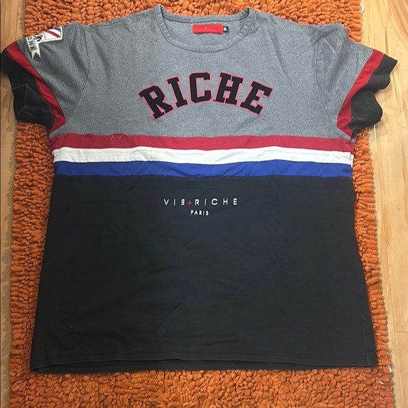 Gray and Black Short Sleeve Tees Cotton Casual - Picture 1 of 6